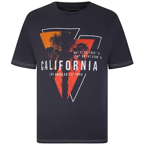 KAM California Print T-Shirt Schiefer